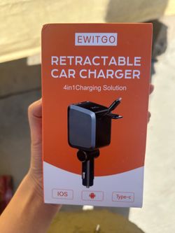 Ewitgo 4-in-1 Retractable Car Charger