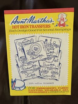 Aunt Martha’s Hot Iron Transfer #3764 Fine Chinaware Vintage
