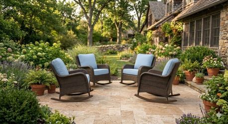 Patio rocking chairs outdoor rocking chairs brand new patio furniture set Sillas mesadoras 🚎🚚🆕☑️