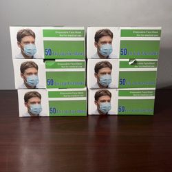 Disposable Face Mask Lot. 6 Boxes