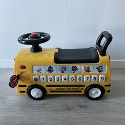 CoComelon School Bus Ride-on with Letters, Numbers, & Music