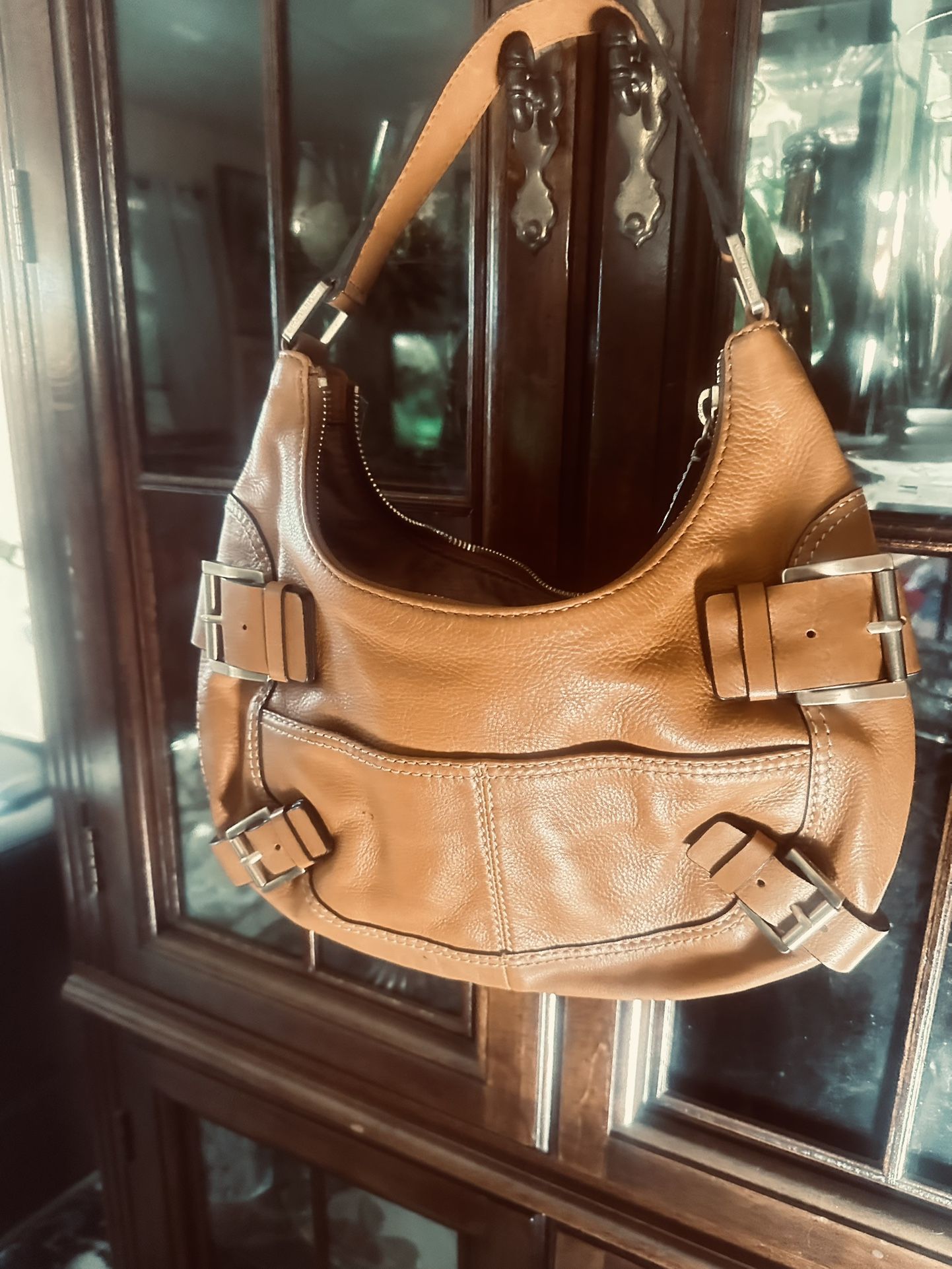 Michael Kors Brown Leather Shoulder Bag