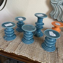 Set Of 6 Ceramic Candle Holders 