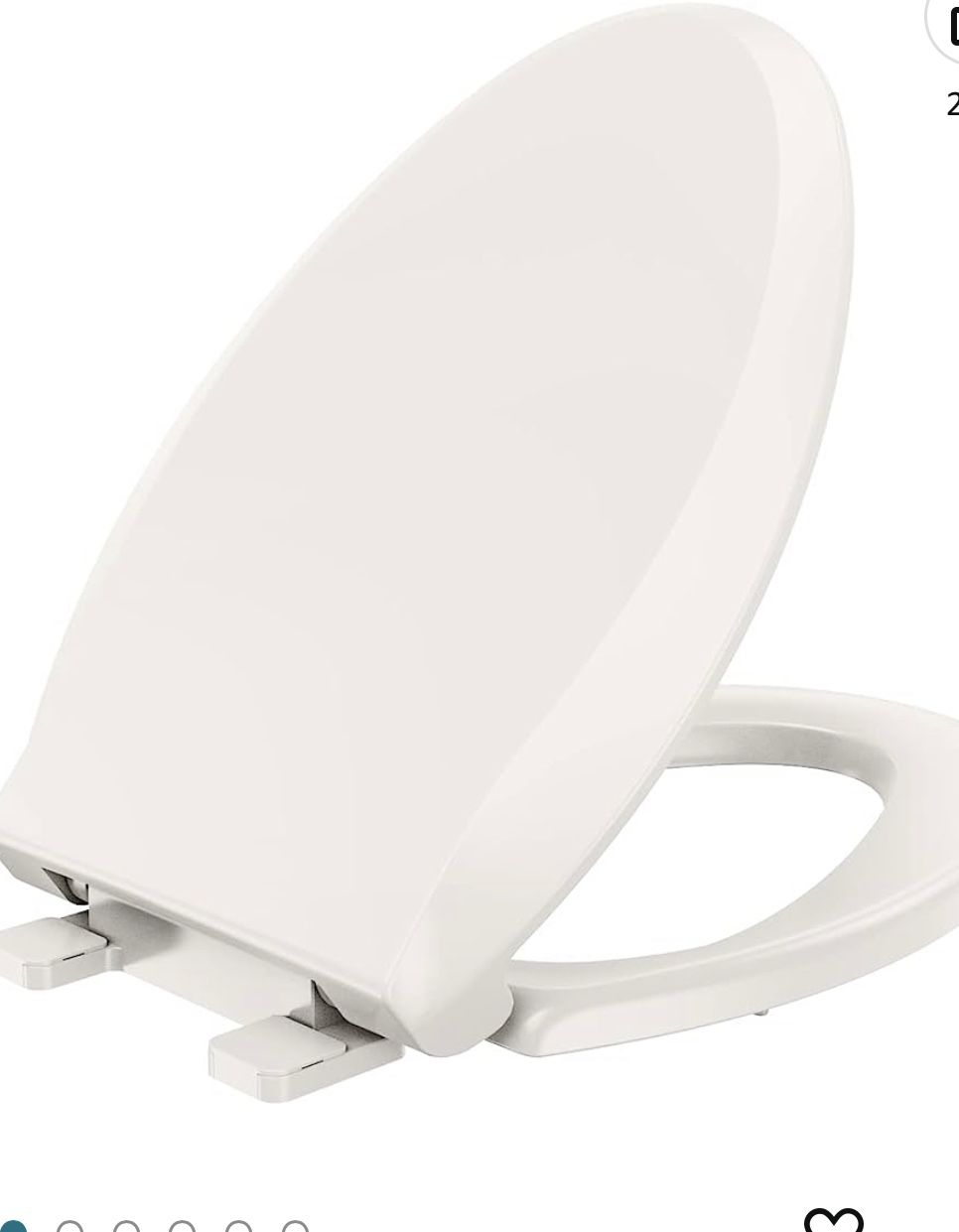 Toilet Seat,Standard Universal Elongated Toilet Seat,Soft Close,Ergonomic Toilet Bowl Seat,Fits for Standard Elongated Toilet with Thickened Plastic L