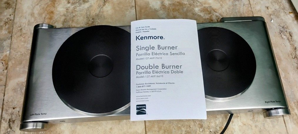 Kenmore Countertop Plug-in Double Burner Stove Top
