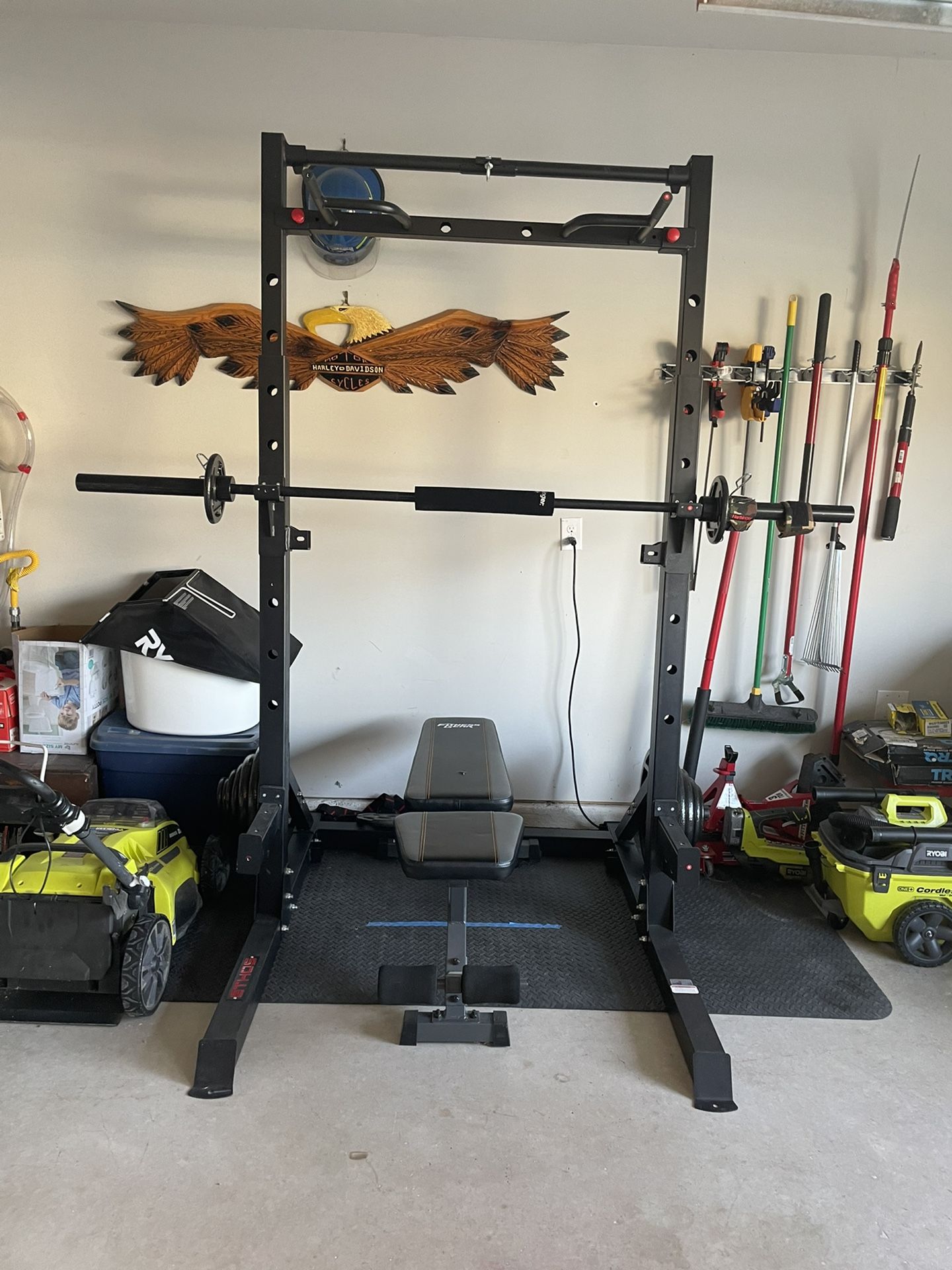 Ethos Half Rack W/weights And Bench 