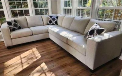 Brand new Artisan Oat Beige 2pc Full Length Sectional (5 colors available)