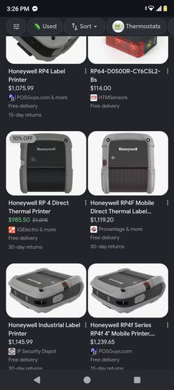 portable thermal printer -Honeywell rp4