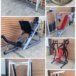 Gym Equipment, Olympic Weight, Lat, Chest & Smith Machines, Home, Leg Press, Dumbbell Rack Power Squat Curl Extension  