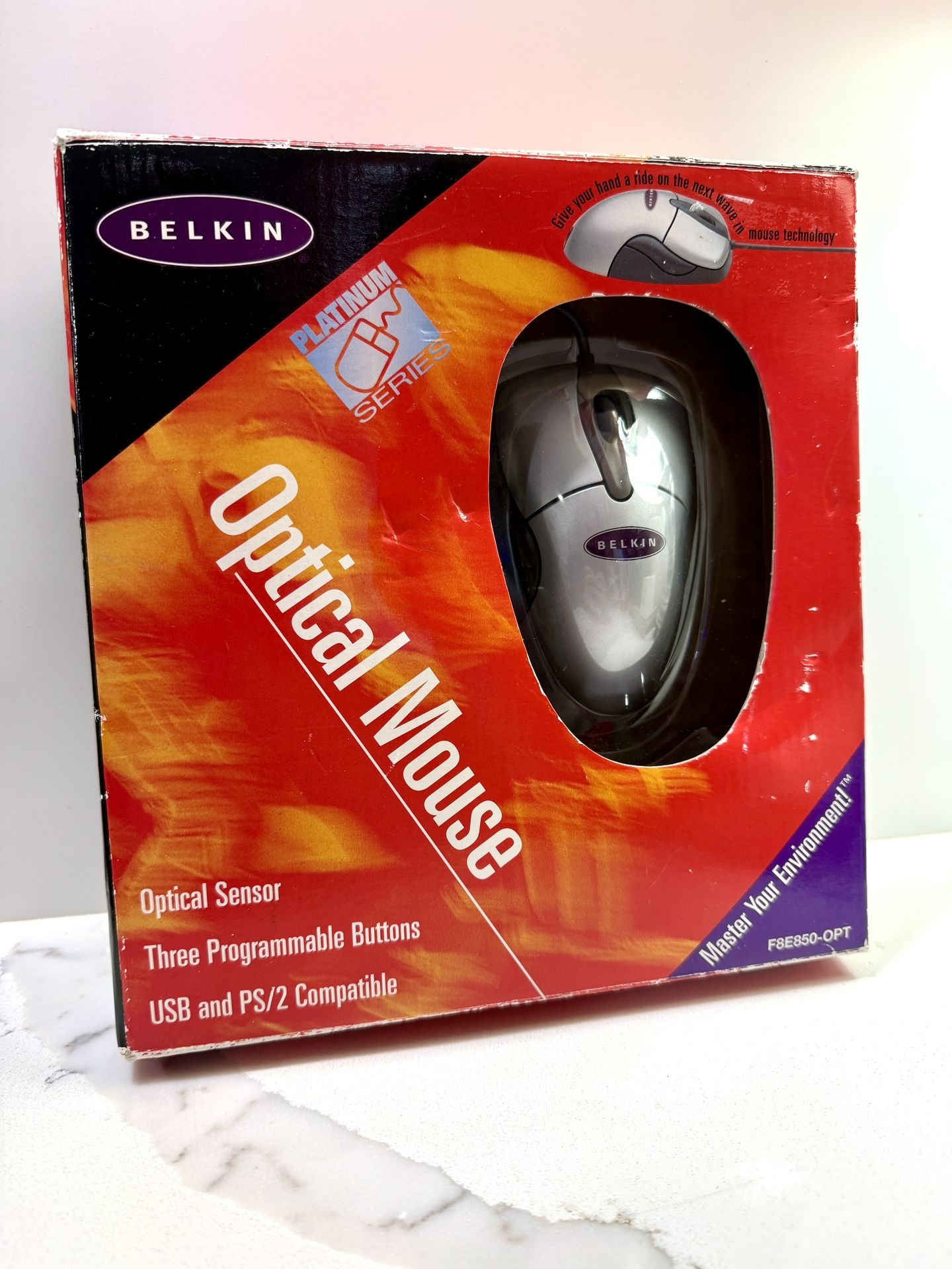 Belkin Optical Mouse USB & PS/2 Compatible β Programmable Buttons β In Box