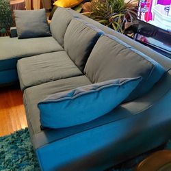 Living room Couch/ It's Something Like A Aqua color aqua blue,