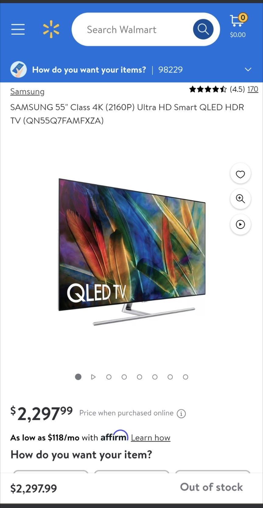 QLED, Samsung Q7F 55" TV Only