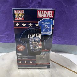 Funko Pocket Pop And Tee Captain America Size M