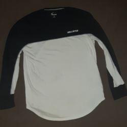 Hollister men black and white shirt size small