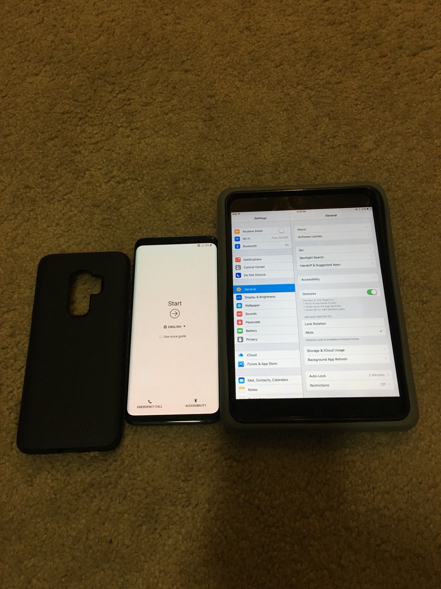 Galaxy 9+ and iPad mini...Trade for iPhone X only...must meet at my job