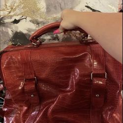 Red Weekender Bag 