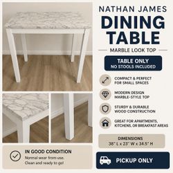 Small Dining Table / Pub Table – Marble Look Top