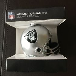 NFL Blown Glass Raider  Tree Ornament (new)
