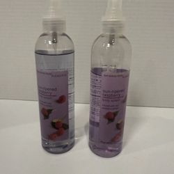 2 Bath & Body Works SUN RIPENED RASPBERRY Body Splash 8 oz each READ READ READ