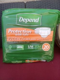Depend .S/M P/M. 20 count