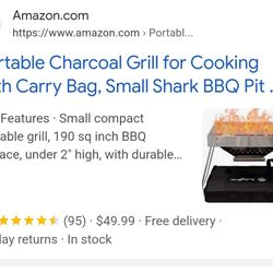 Land Shark Portable BBQ Grill Charcoal New In Box