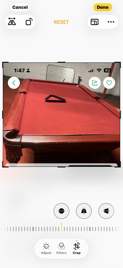 Pool table -slate