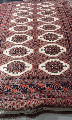 Vintage Hand Knotted Boukara Rug