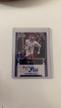 Nathaniel Dell Leaf Draft Autograph Football Card 🏈🏈