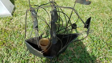 Antique metal lamp