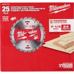Milwaukee 7-1/4” Framing Saw Blades — 25 Pack (Brand New)