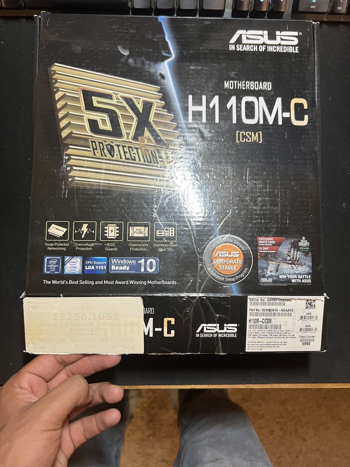 Asus H110M-C (no post) & Pentium G4400 Combo