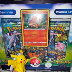 Pokemon TCG Pokemon GO Charmander Pin Collection Box Sealed New Promo Card