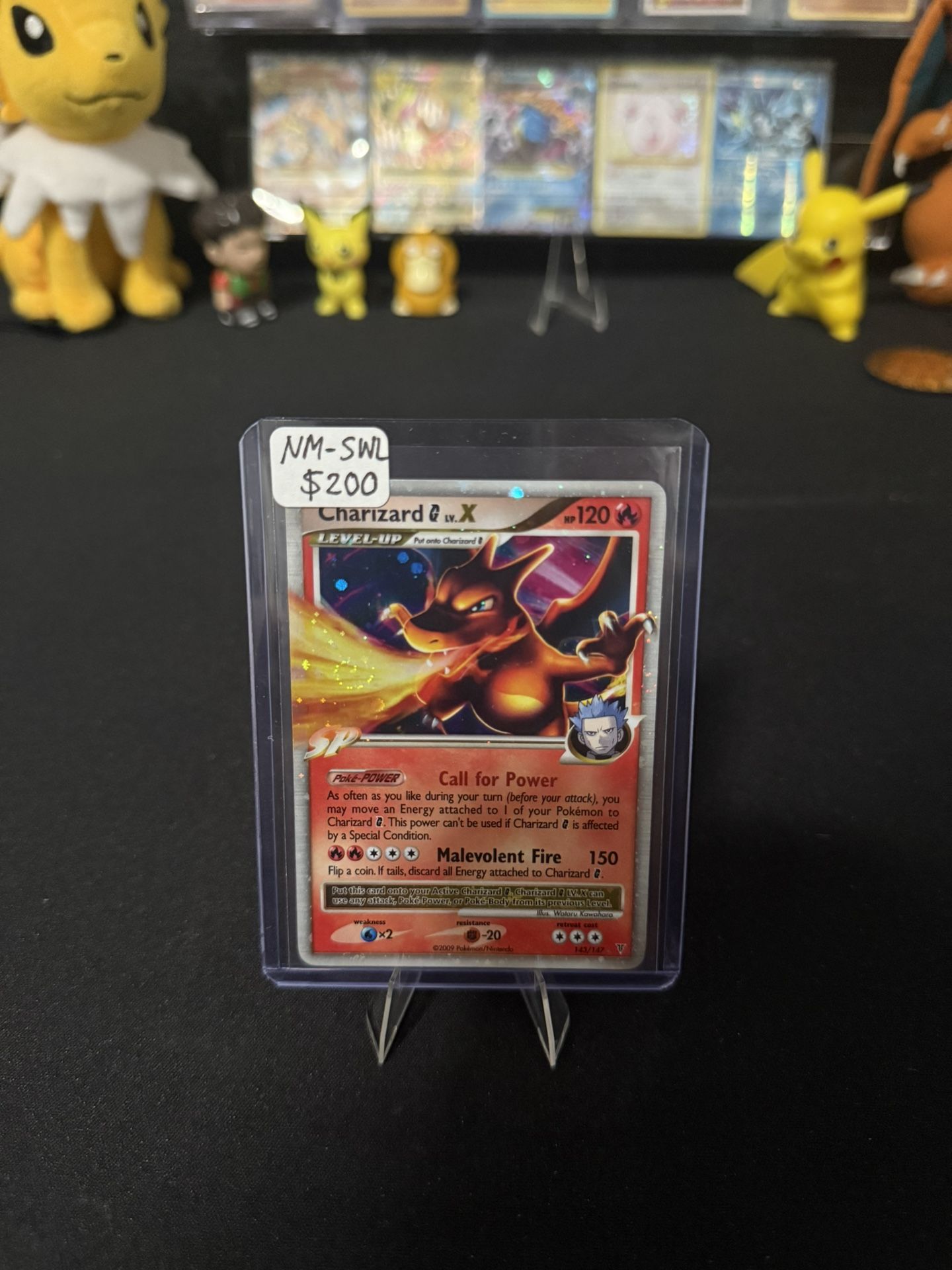 Pokemon Supreme Victors - Charizard G LV. X #143 - NM + Swirl