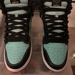Nike Sb Dunk High Diamond Supply Sz 10 Tiffany Jordan Max Og 1 