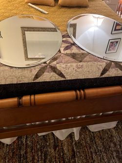 Frameless Classic Wall Bathroom Vanity Mirror (2) - excellent condition.