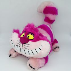 Disney Parks Alice In Wonderland Cheshire Cat 18" Plush MintCondition Movie Toy   About 18" long and 7" high  CLEAN CLEAN CLEAN AND MINT MINT MINT CON