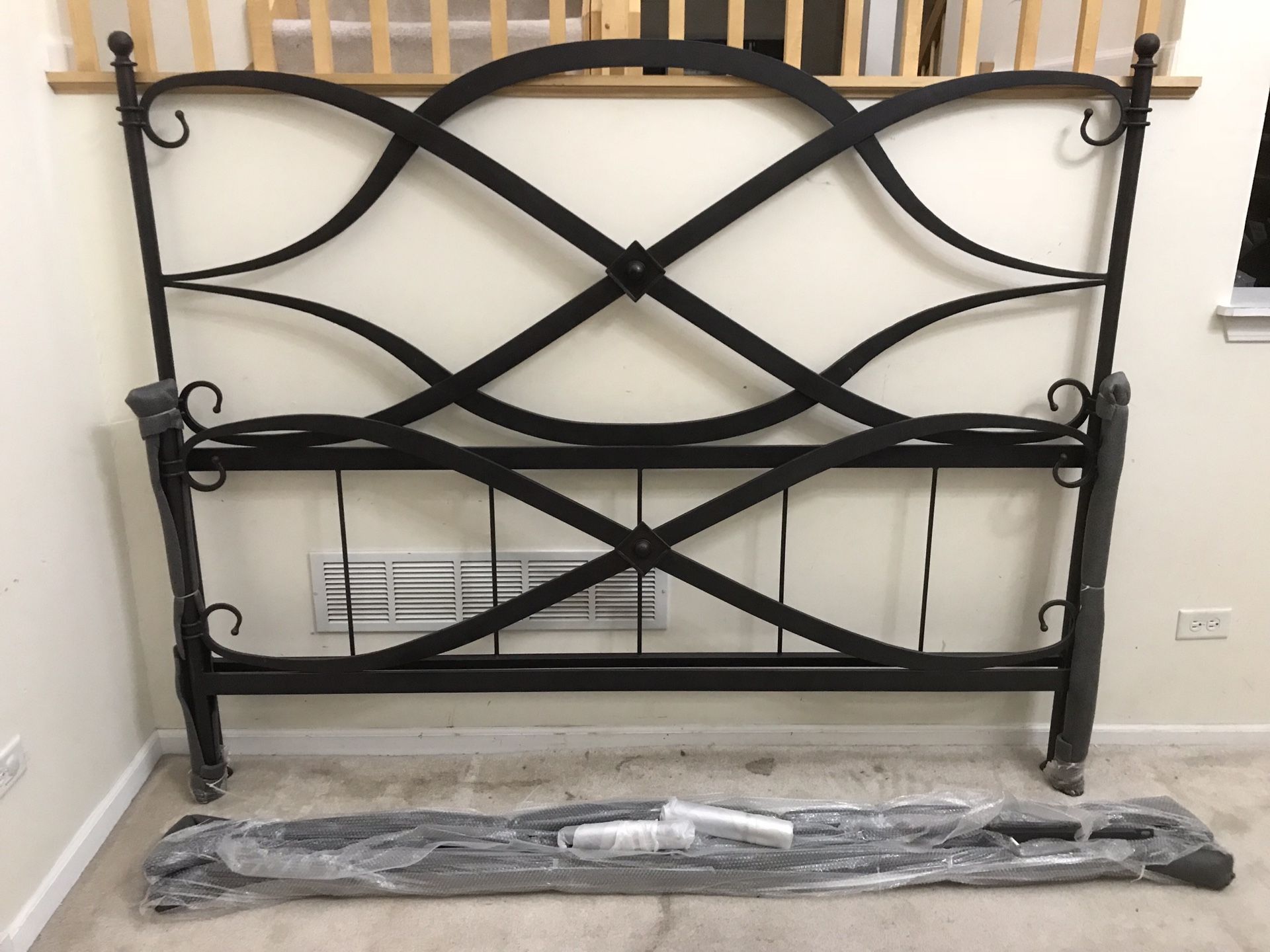 ARHAUS ST LUCIA KING IRON BED FRAME + BOXSPRINGRUST for Sale in Romeoville, IL OfferUp