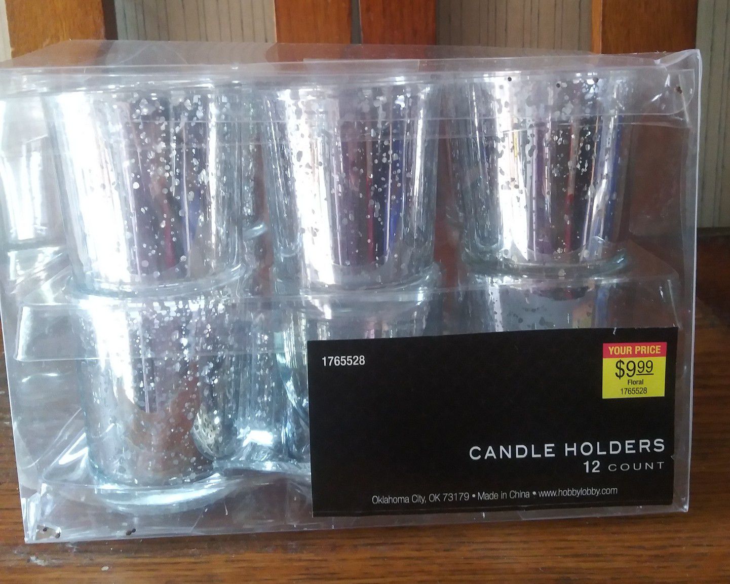 18 Silver Glass Mercury Votive Candle Holders