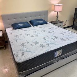 “Brand New Comfortable Bed with Mattress – King/Queen Available