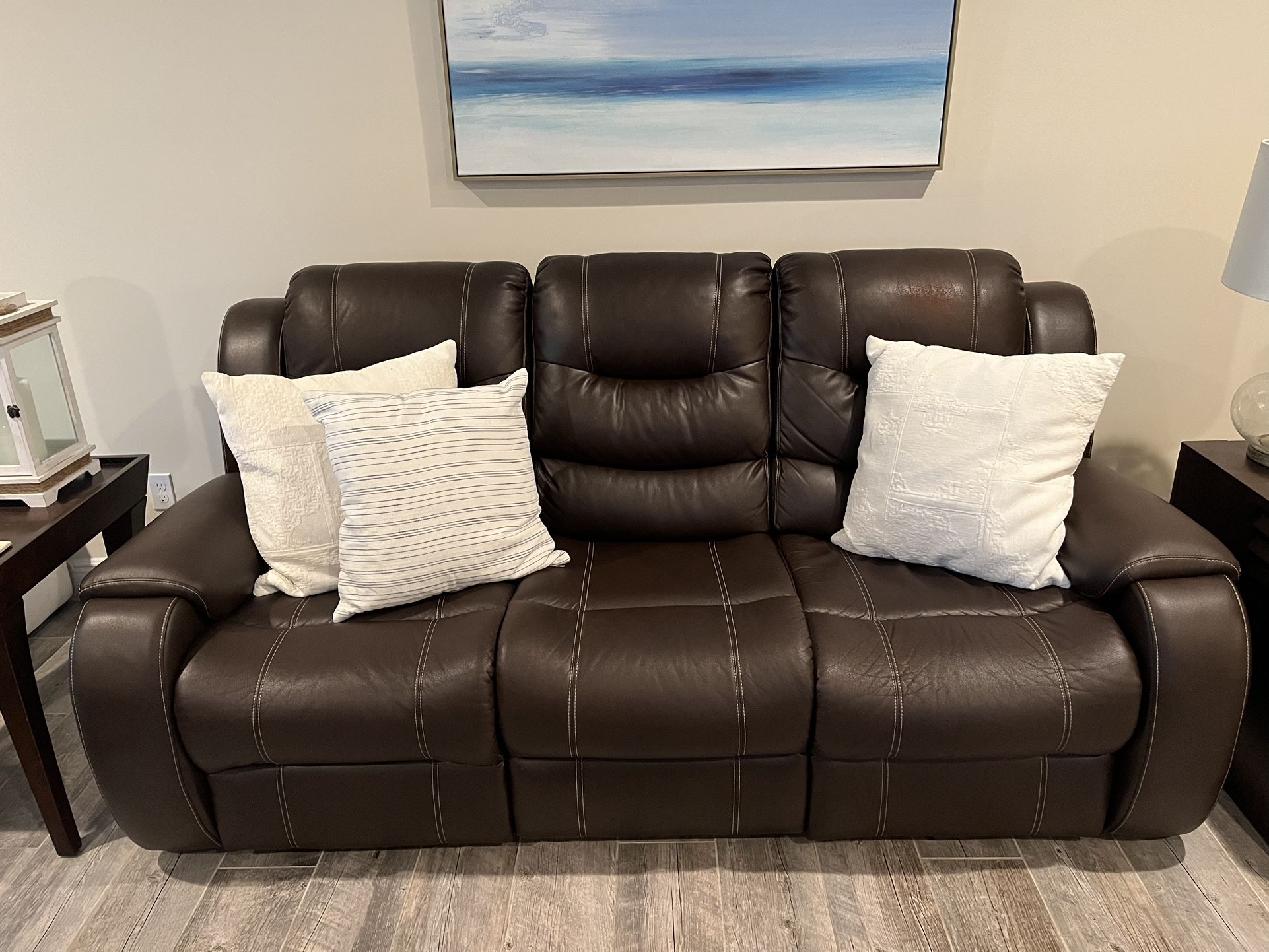 Leather Couch Love Seat And Recliner 