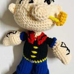 POPEYE sailor man figure Crochet Doll PLUSH STuff Amigurumi TOY handmade unique