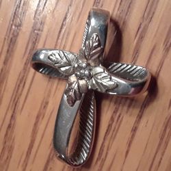Vintage Sterling and 12k cross. 