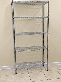 5-Tier Chrome Wire Shelving Unit