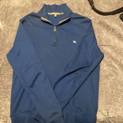 blue burberry fleece size small