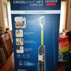 Brand New NEVER OPENED (Half Price) Bissell Cross Wave HF3 Cordless Vacuum & Wash At The Same Time