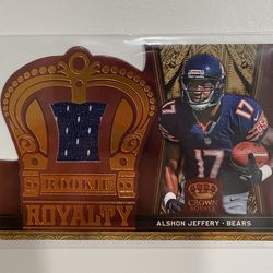 Alshon Jeffery Rookie Card * 2012 Crown Royale Rookie Royalty #2 Relic Memorabilia Card • Chi Bears Phil Eagles USC Gamecocks