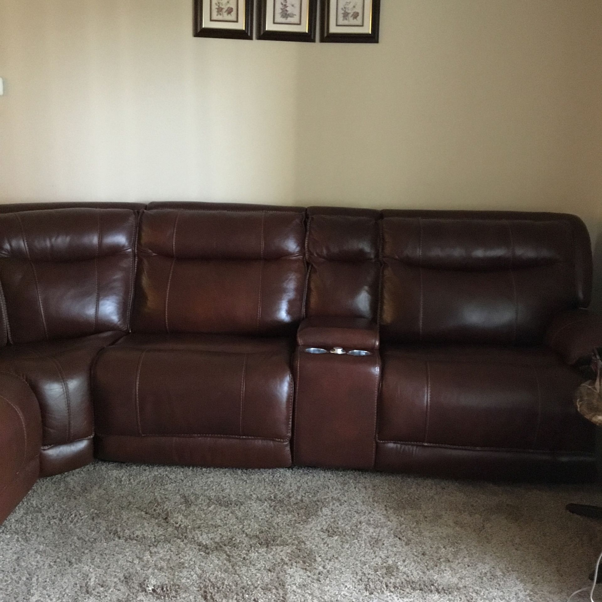 Sofa With Electric Recliner And USB Charging Port 