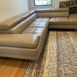 Italian Leather Sofa Sectional  