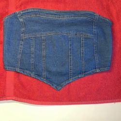 Denim Corset Top