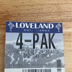 Two Tickets To Loveland  $50 For Both 